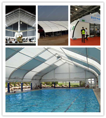 Curved tent application