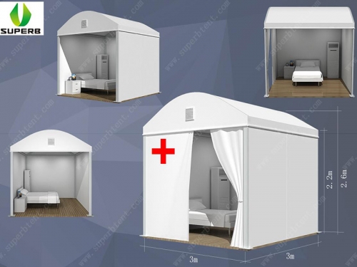hospitales instalaron carpas de coronavirus / carpa de aislamiento / carpa médica